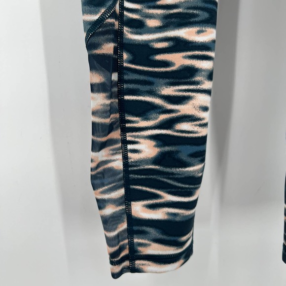 SWEATY BETTY Super Sculpt Mesh Yoga Leggings In Stellar Blue Water Print XS - Picture 5 of 8